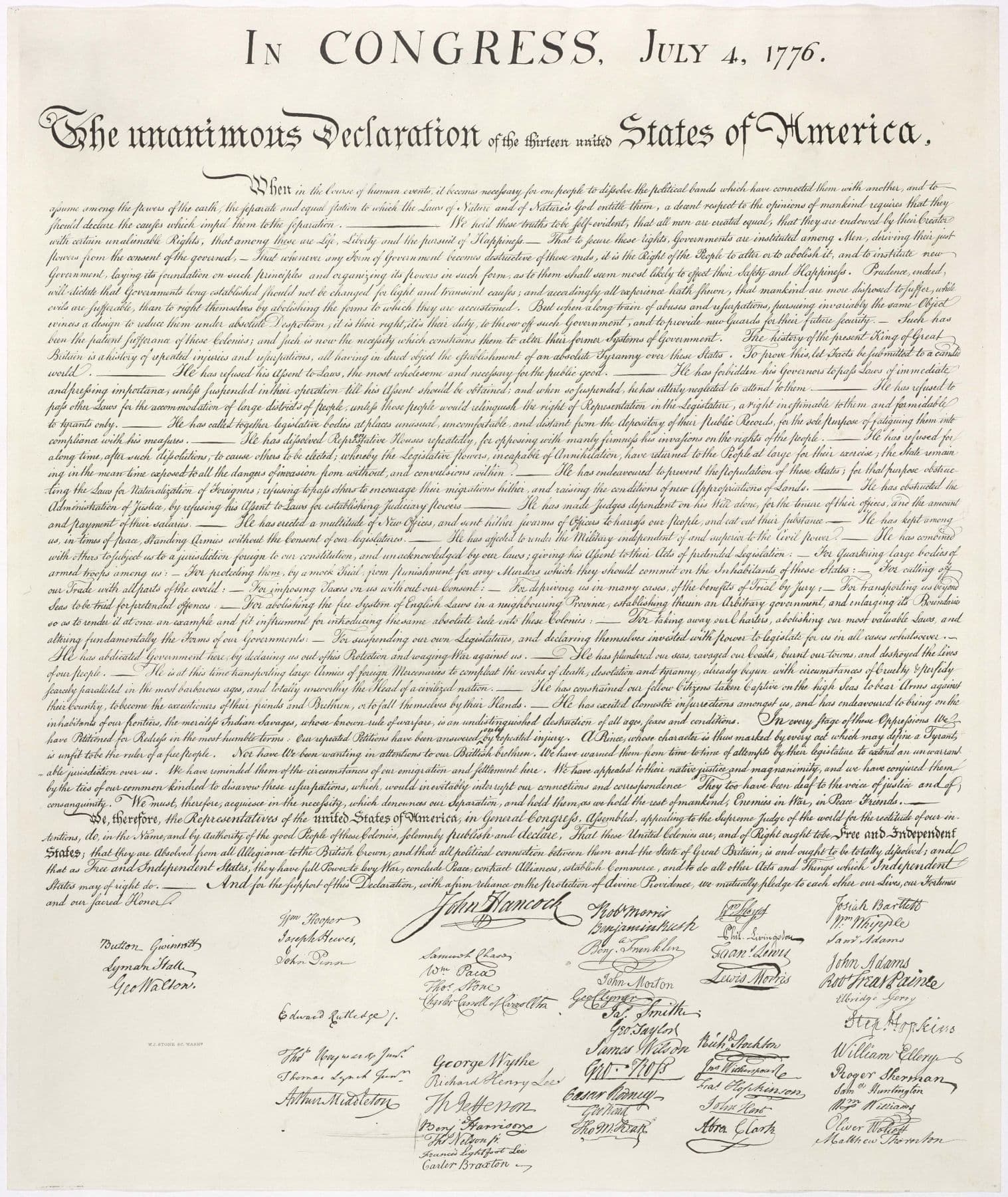 Unabhängigkeitserklärung der USA