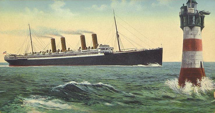 Kronprinz Wilhelm am Leuchtturm Roter Sand